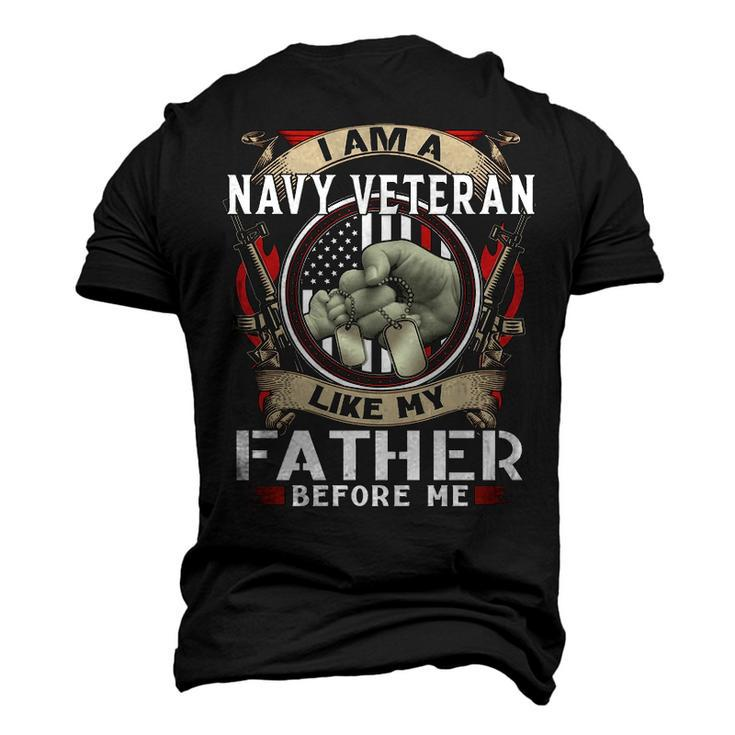 I Am A Navy Veteran Like My Father Before Me Men's 3D Print Graphic Crewneck Short Sleeve T-shirt