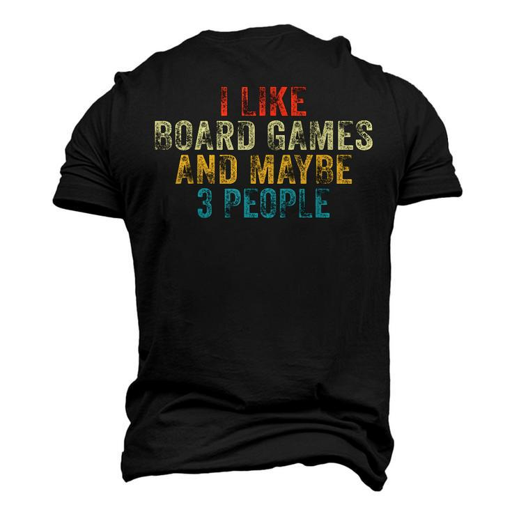 I Like Board Games And Maybe 3 People Funny Game Lover Retro  Men's 3D Print Graphic Crewneck Short Sleeve T-shirt