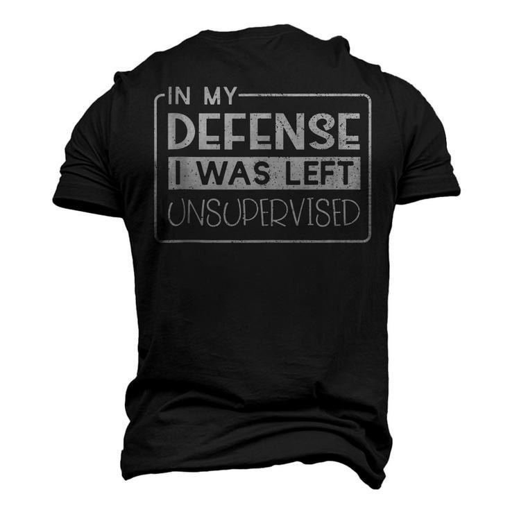In My Defense I Was Left Unsupervised Funny Retro Vintage  Men's 3D Print Graphic Crewneck Short Sleeve T-shirt