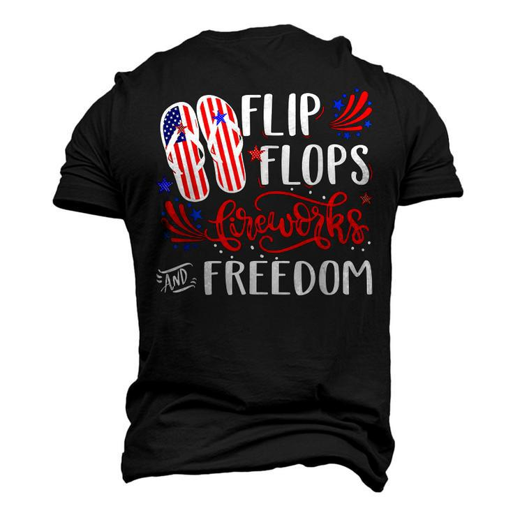 July 4Th Flip Flops Fireworks & Freedom 4Th Of July Party V2 Men's 3D T-shirt Back Print