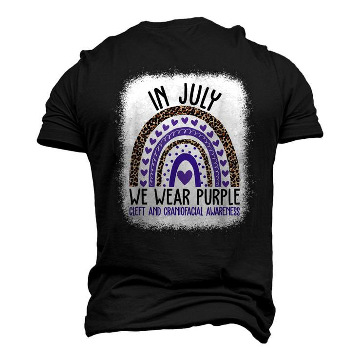 In July We Wear Purple Cool Cleft And Craniofacial Awareness Men's 3D T-shirt Back Print