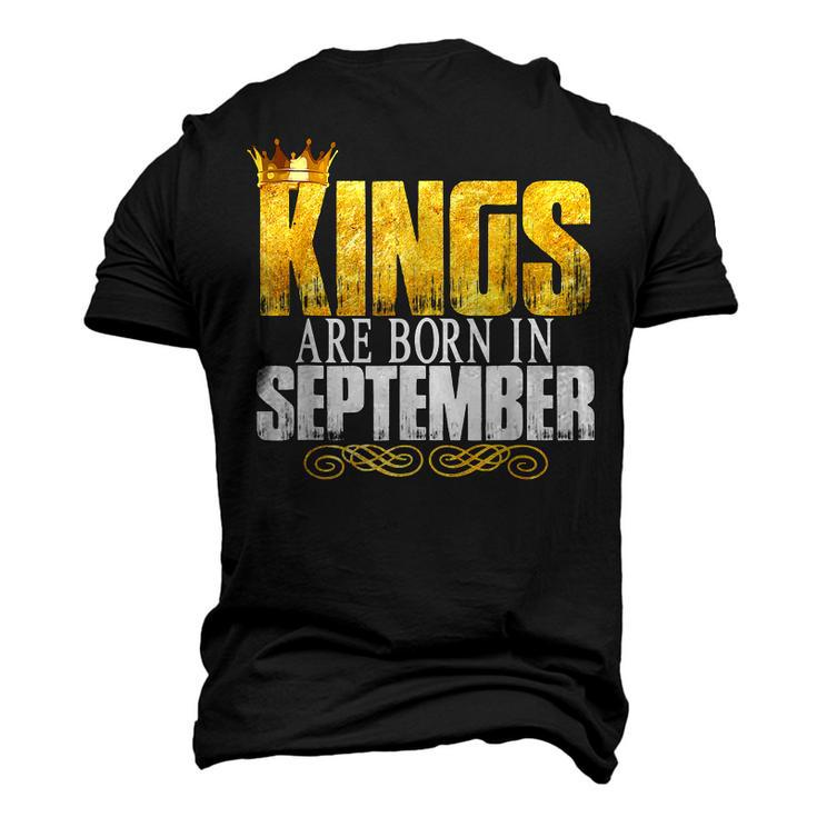 Kings Are Born In September T  Mens Birthday Gifts  Men's T-shirt 3D Print Graphic Crewneck Short Sleeve Back Print