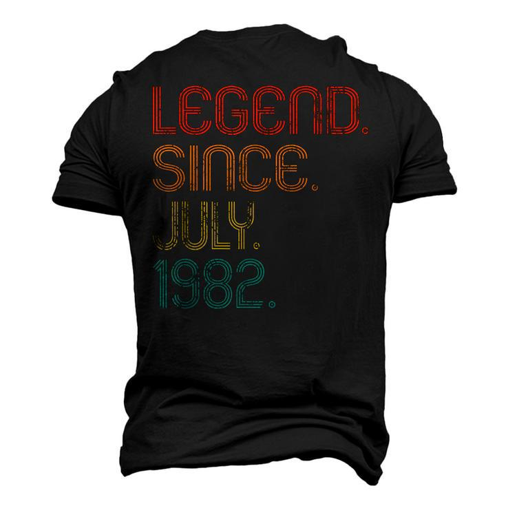 Legend Since July 1982 40Th Birthday 40 Years Old Vintage Men's 3D T-shirt Back Print