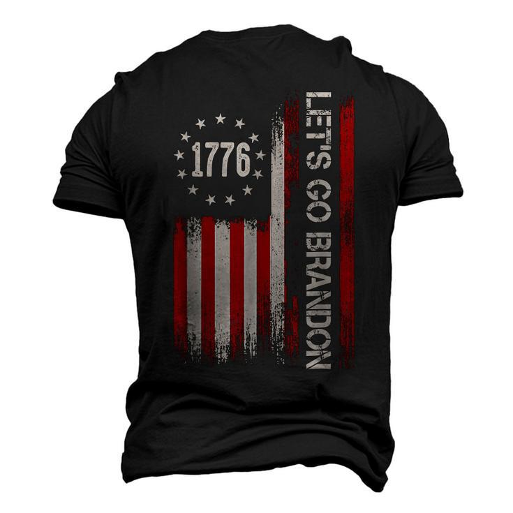 Lets Go Brandon Lets Go Brandon Vintage Us Flag Patriots Men  Men's T-shirt 3D Print Graphic Crewneck Short Sleeve Back Print