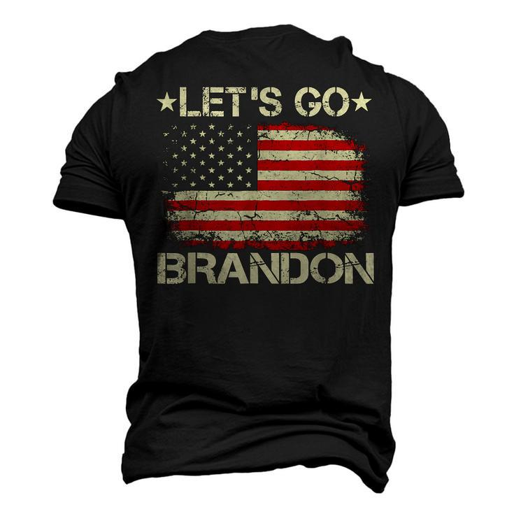 Lets Go Brandon Lets Go Brandon Vintage Us Flag Patriots  V2 Men's T-shirt 3D Print Graphic Crewneck Short Sleeve Back Print