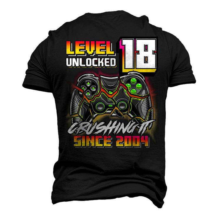 Level 18 Unlocked Crushing It 2004 Video Game 18Th Birthday Men's 3D T-shirt Back Print