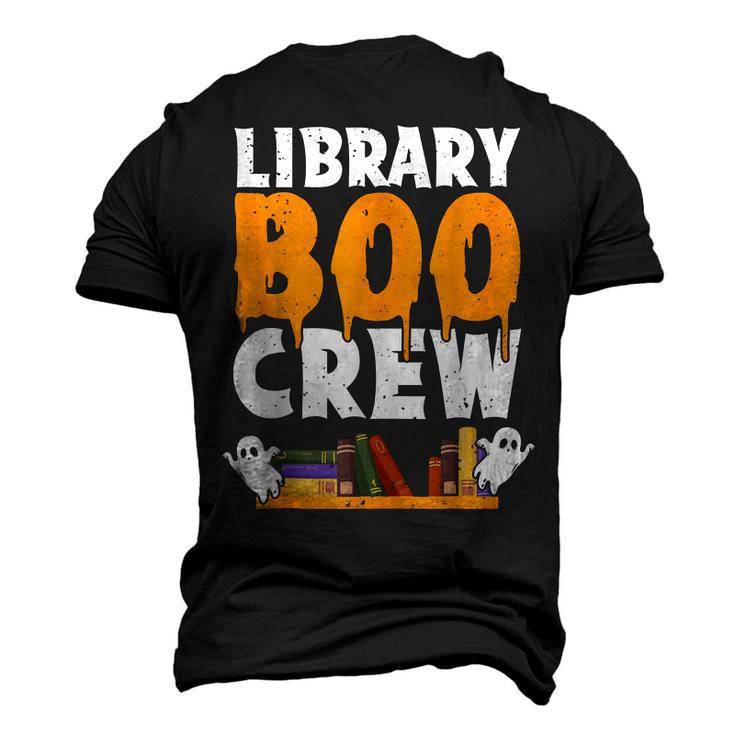 Library Boo Crew School Librarian Ghost Halloween Boys Girls Men's 3D T-shirt Back Print