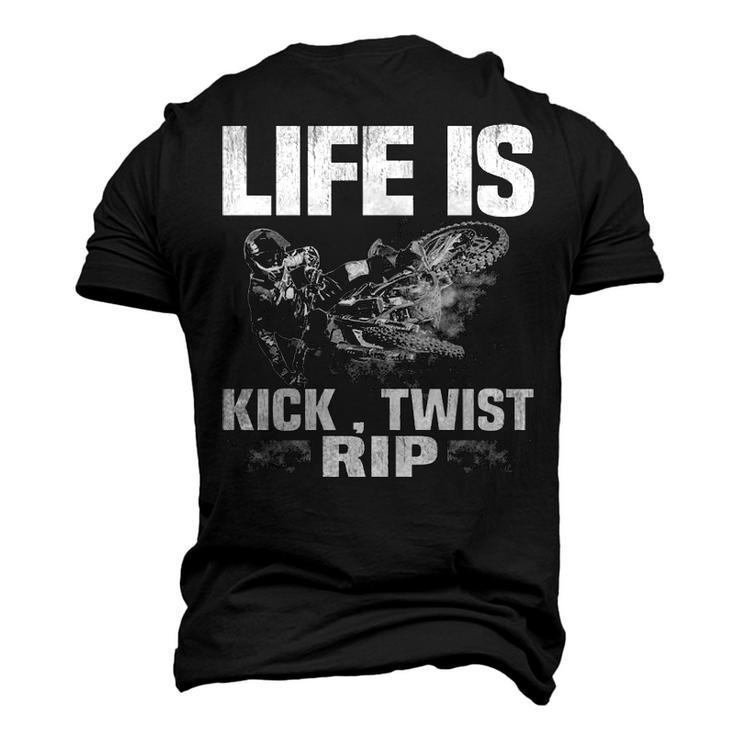 Life Is Kick Men's 3D T-shirt Back Print
