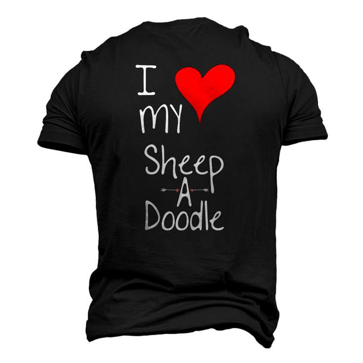 I Love My Sheepadoodle Cute Dog Owner &8211 Graphic Men's 3D T-Shirt Back Print