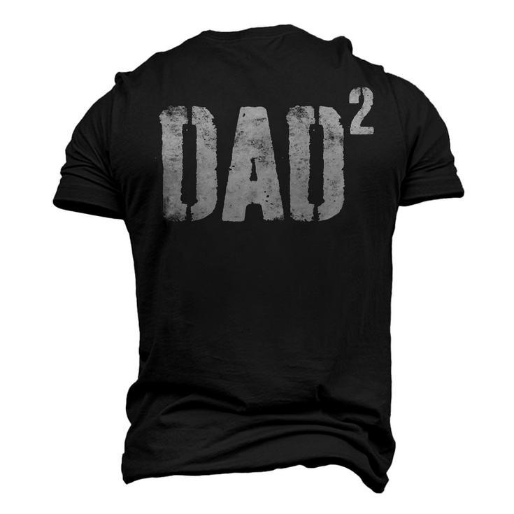 Mens Dad To Be Of 2 Kids - 2Nd Power Squared  Men's T-shirt 3D Print Graphic Crewneck Short Sleeve Back Print