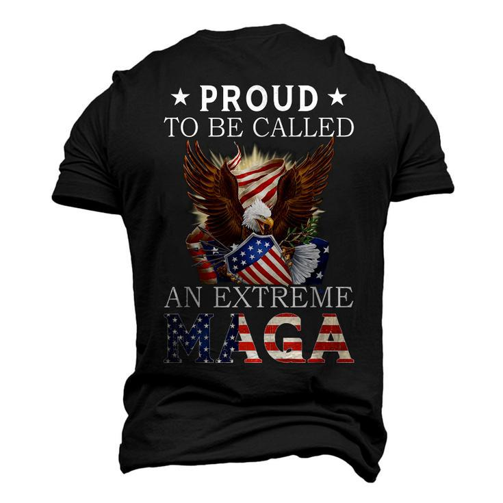 Mens Eagle Proud To Be Called An Extreme Ultra Maga American Flag  Men's T-shirt 3D Print Graphic Crewneck Short Sleeve Back Print