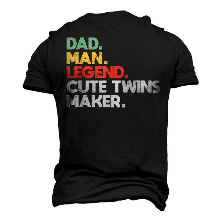 Mens Funny Dad Of Twins Cute Twins Maker Daddy Of Twins 2022  Men's T-shirt 3D Print Graphic Crewneck Short Sleeve Back Print