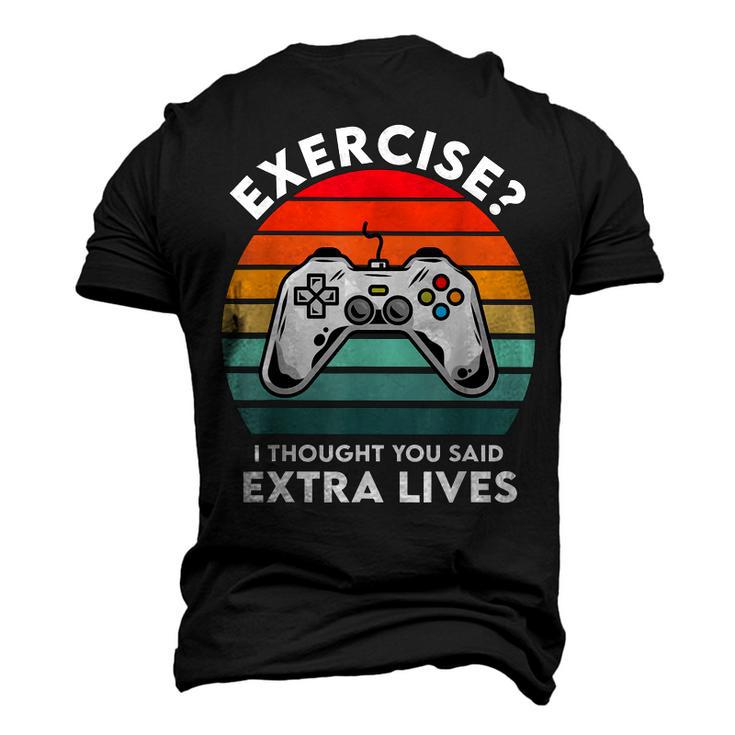 Mens I Thought You Said Extra Lives Funny Video Game Vintage  Men's 3D Print Graphic Crewneck Short Sleeve T-shirt
