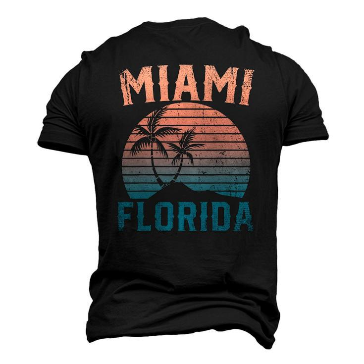 Miami Beach Tropical Summer Vacation Retro Miami Florida Men's 3D T-Shirt Back Print