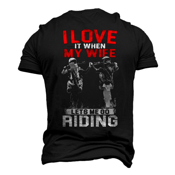 Motocross - I Love My Wife Men's 3D T-shirt Back Print