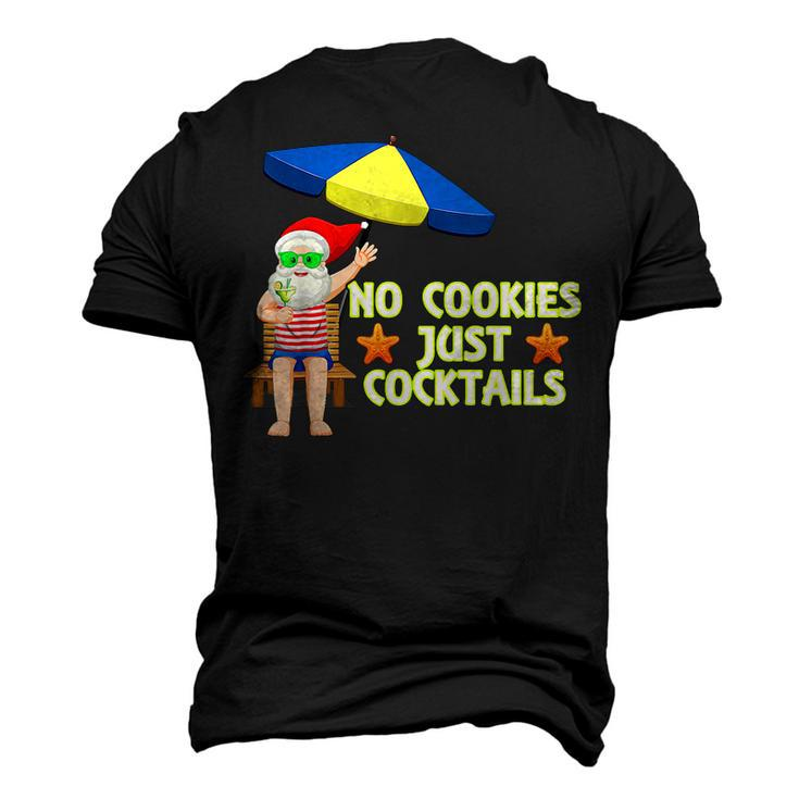 No Cookies Just Cocktails Santa Christmas In July Men's 3D T-shirt Back Print