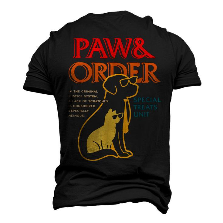 Paw And Order Special Feline Unit Pets Training Dog And Cat Men's 3D T-shirt Back Print