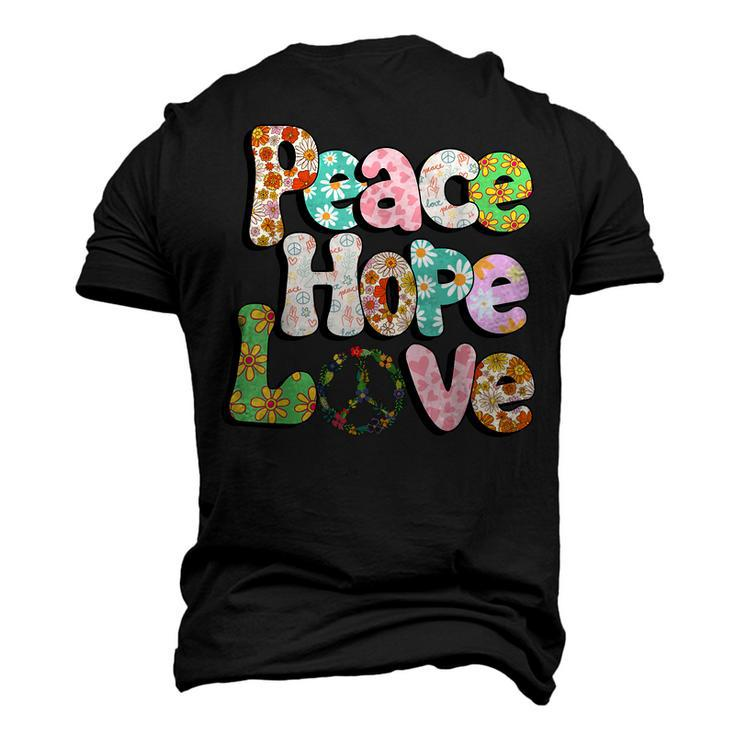 Peace Sign Love 60S 70S Tie Dye Hippie Halloween Costume V3 Men's 3D T-shirt Back Print