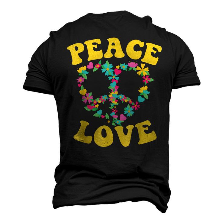 Peace Sign Love 60S 70S Tie Dye Hippie Halloween Costume V7 Men's 3D T-shirt Back Print