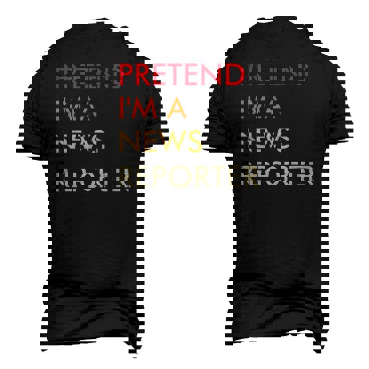 Pretend Im A News Reporter Lazy Halloween Party Costume Men's 3D T-shirt Back Print