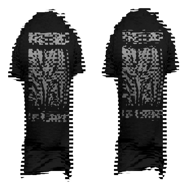 Pretend Im A Zebra Halloween Office Night Party Costume Men's 3D T-shirt Back Print