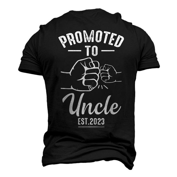 Promoted To Uncle 2023 - Present For First Time New Uncle  Men's T-shirt 3D Print Graphic Crewneck Short Sleeve Back Print
