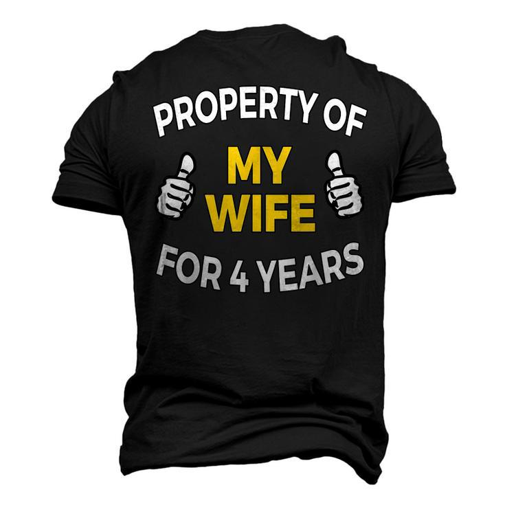 Mens Property Of My Wife For 4 Years T 4Th Anniversary Men's 3D T-shirt Back Print