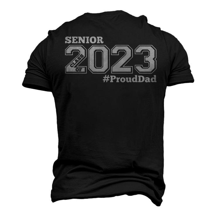 Proud Dad Of 2023 Senior - Class Of 2023 Proud Dad - White  Men's T-shirt 3D Print Graphic Crewneck Short Sleeve Back Print