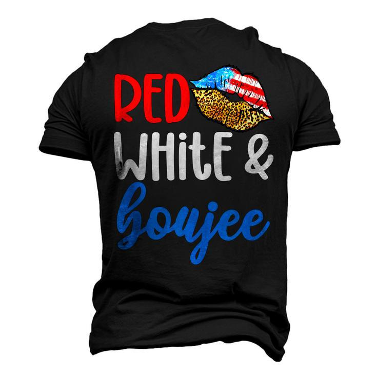 Red White And Boujee 4Th Of July American Flag Lips Men's 3D T-shirt Back Print