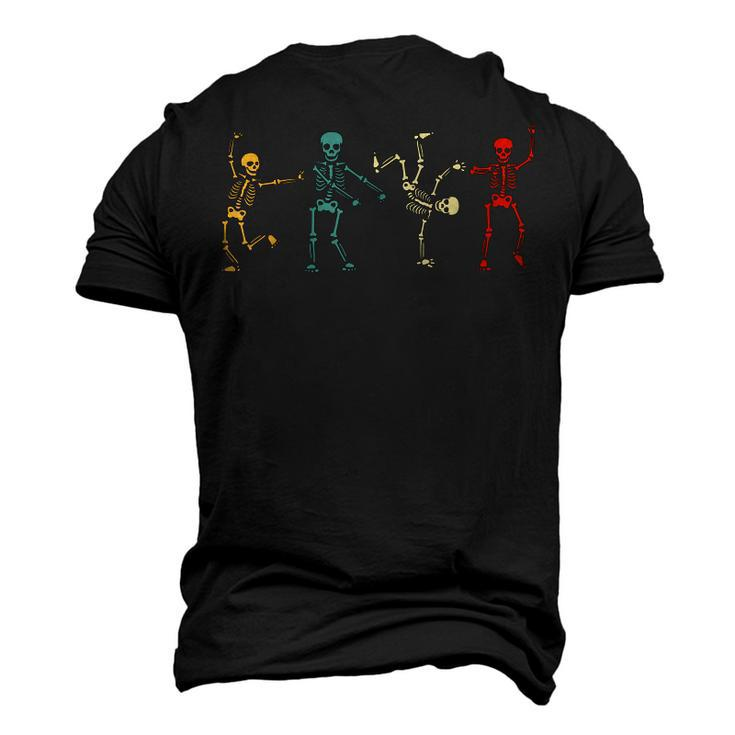 Retro Dancing Skeleton Dance Challenge Girls Boys Halloween Men's 3D T-shirt Back Print