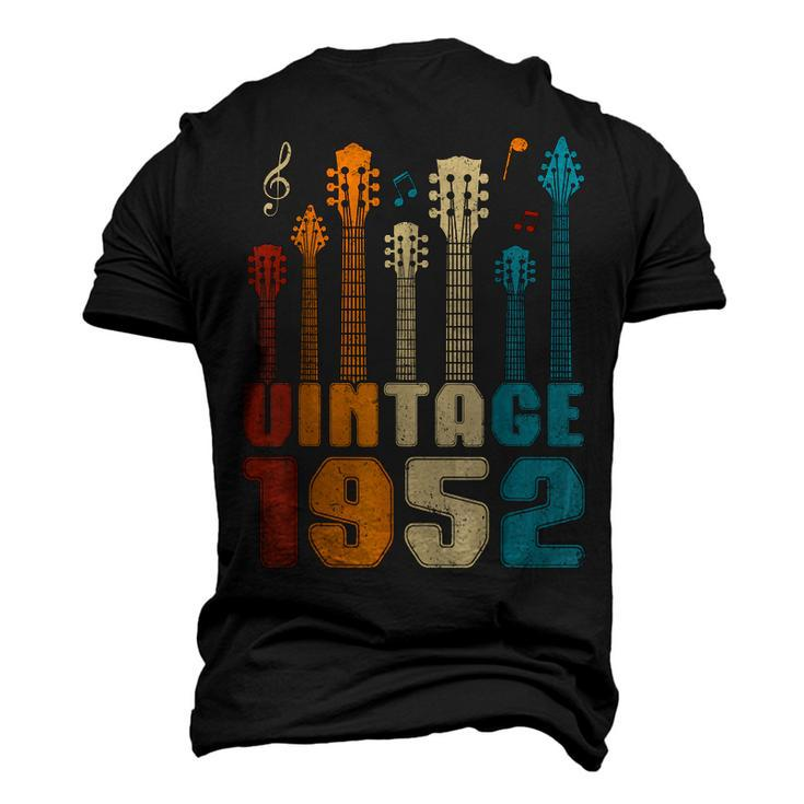 Retro Vintage 1952 Birthday Party Guitarist Guitar Lovers Men's 3D T-shirt Back Print