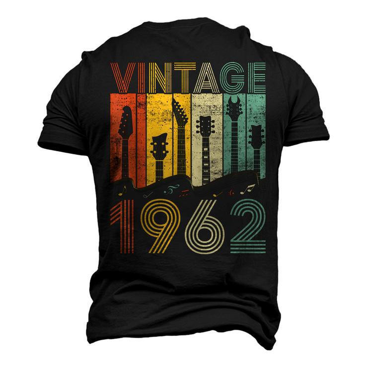 Retro Vintage 1962 Guitarist 1962 Birthday Guitar Player Men's 3D T-shirt Back Print
