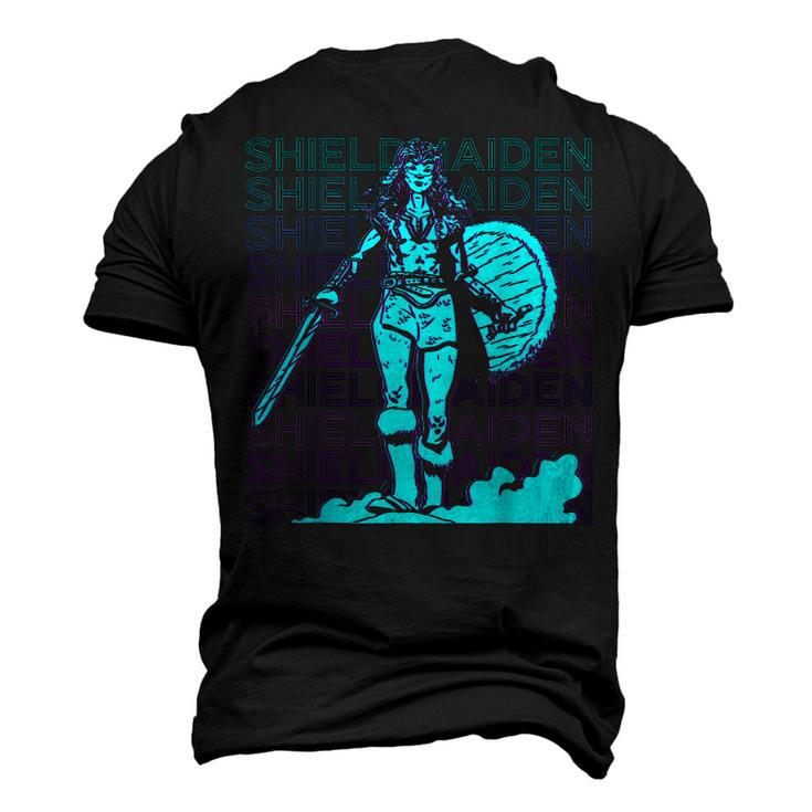 Shieldmaiden Shield Maiden Viking Norse Mythology Retro  Men's T-shirt 3D Print Graphic Crewneck Short Sleeve Back Print