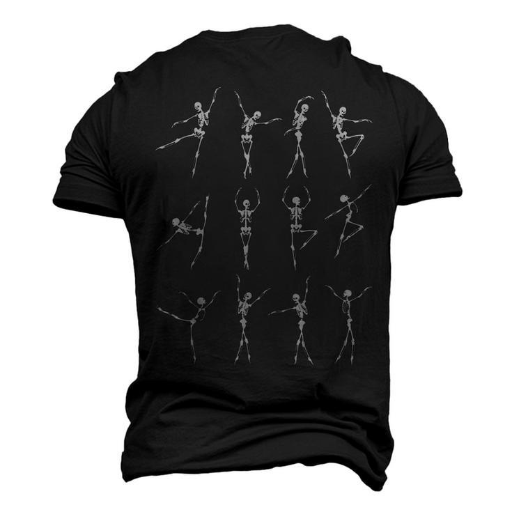 Skeleton Dancing Ballet Halloween Skeleton Ballerina Men's 3D T-shirt Back Print