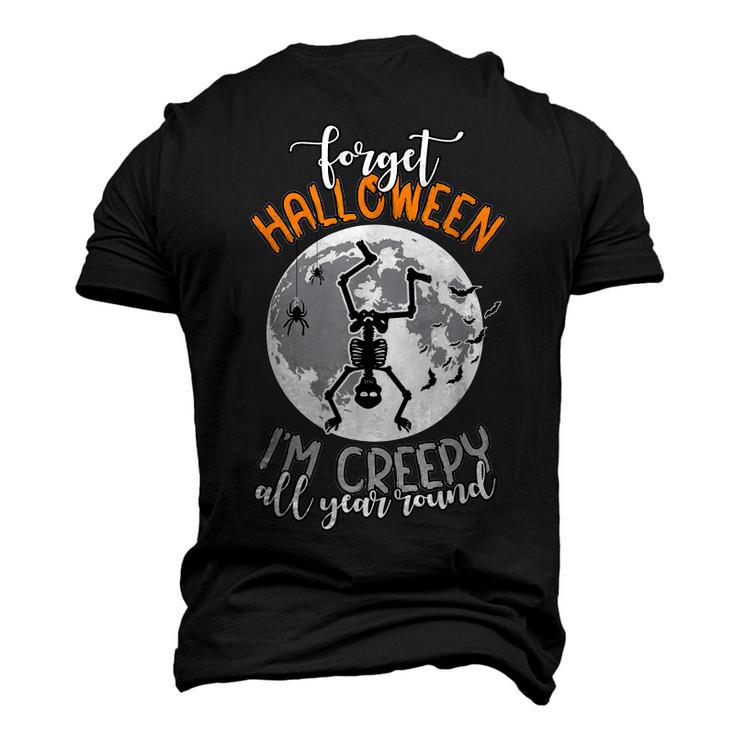 Skeleton Dancing Happy Halloween Creepy Autumn Men's 3D T-shirt Back Print