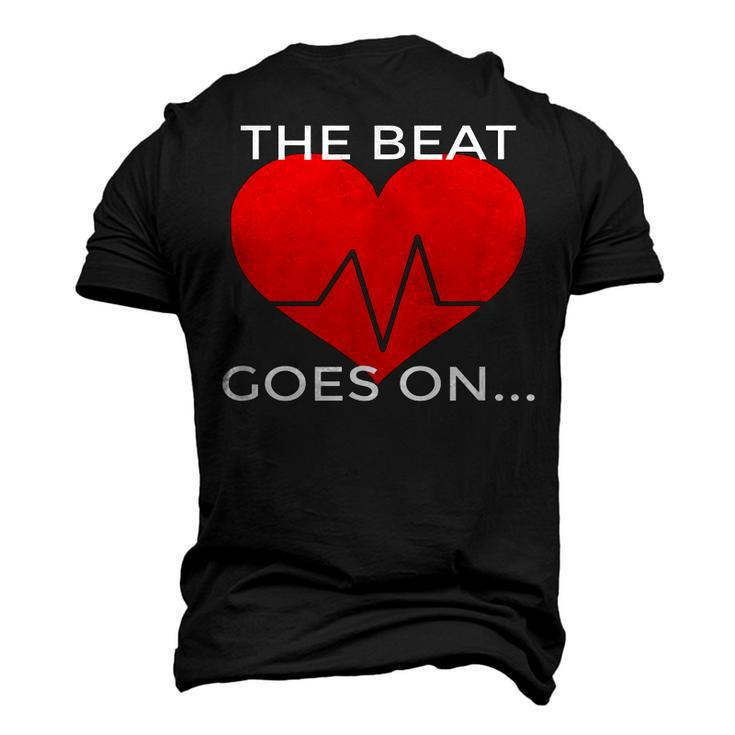 The Beat Goes On Heart Attack Survivor T  Men's 3D Print Graphic Crewneck Short Sleeve T-shirt