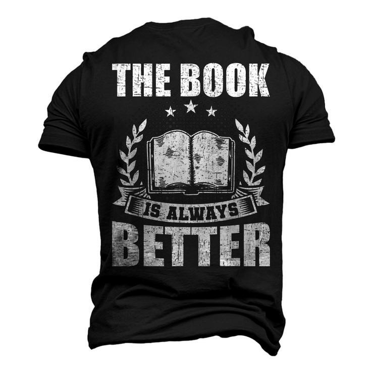 The Book Is Always Better Book Lovers Reading  Men's 3D Print Graphic Crewneck Short Sleeve T-shirt