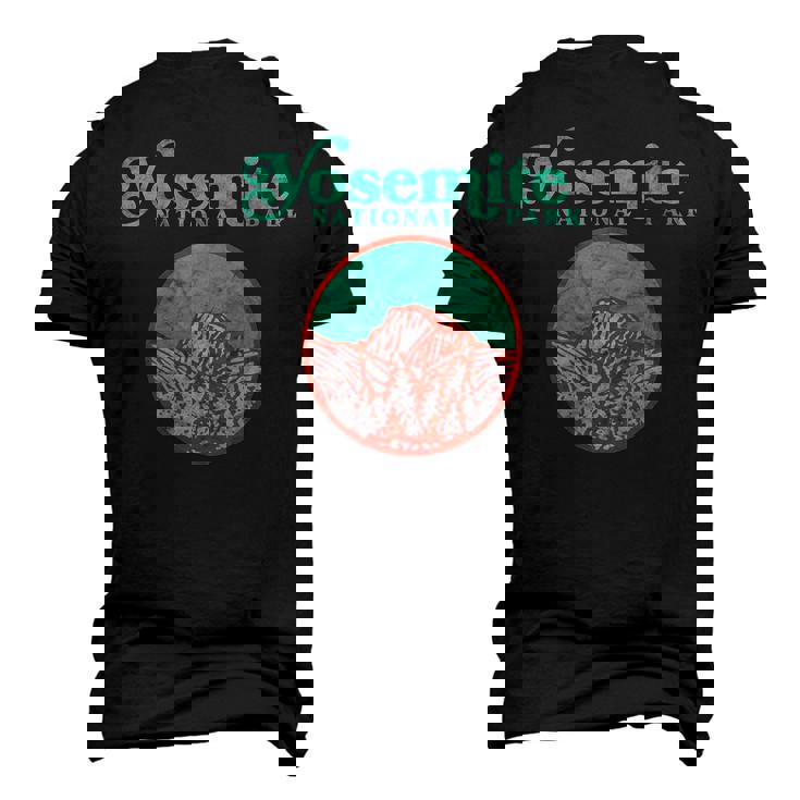 Womens Vintage 80S Badge Yosemite National Park Half Dome Graphic Men's 3D T-shirt Back Print