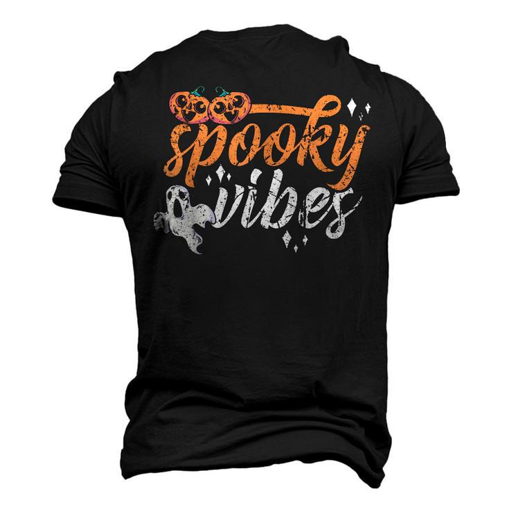 Vintage Spooky Vibes Halloween Novelty Graphic Art Men's 3D T-shirt Back Print