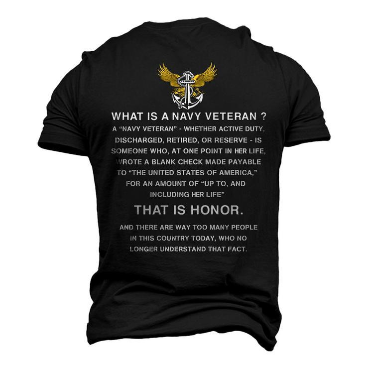 What Is A Navy Veteran For Her Men's 3D Print Graphic Crewneck Short Sleeve T-shirt