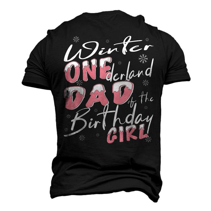 Mens Winter Onederland Dad Of Birthday Girl 1St Birthday Theme Men's 3D T-shirt Back Print