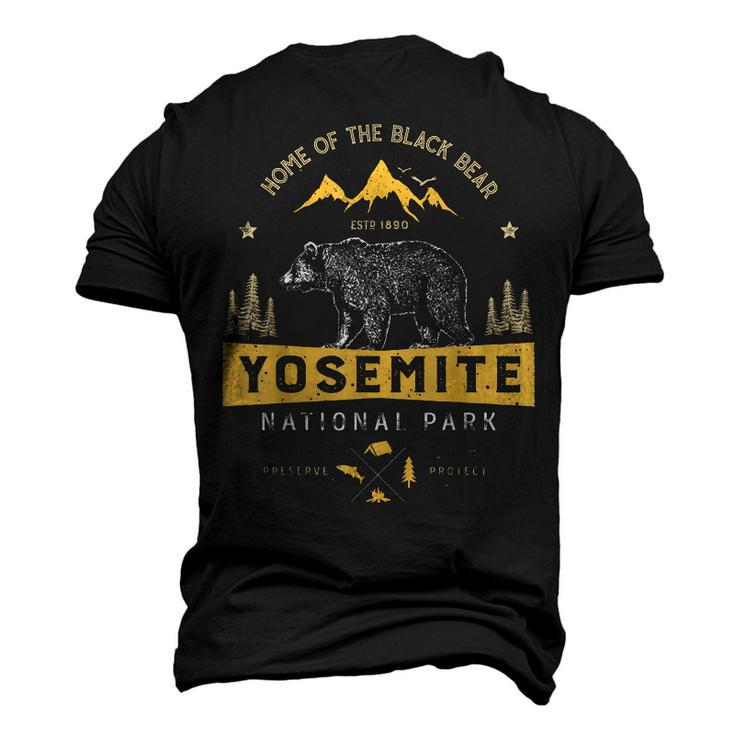 Yosemite National Park T California Bear Vintage Men's 3D T-shirt Back Print