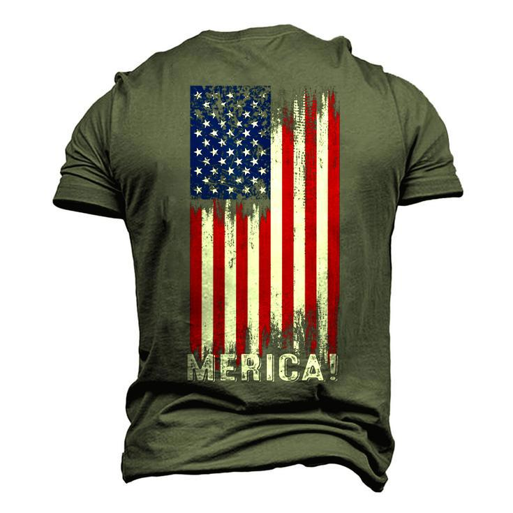 4Th Of July Independence Day Us American Flag Patriotic Men's 3D T-shirt Back Print