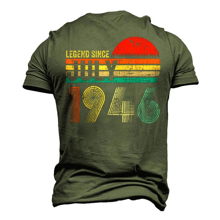 76 Years Old Retro Birthday Legend Since July 1946 Men's 3D T-shirt Back Print
