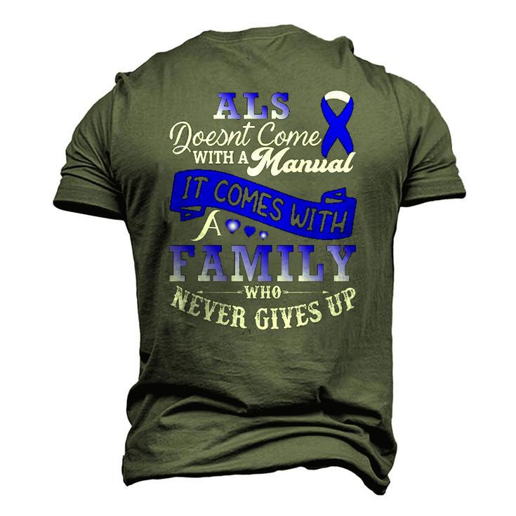 Als Awareness Support Als Fighter Als Warrior Als Men's 3D T-Shirt Back Print