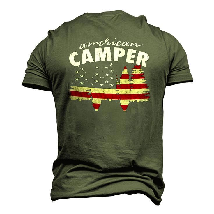 American Camper US Flag Patriotic Camping Men's 3D T-Shirt Back Print