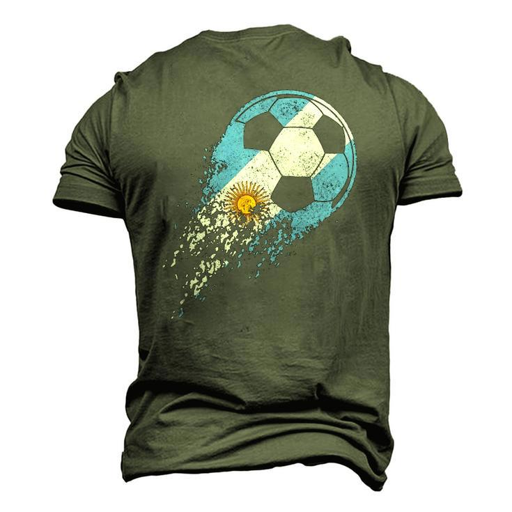Argentina Soccer Argentinian Flag Pride Soccer Player Men's 3D T-Shirt Back Print