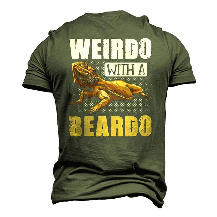 Bearded Dragon Weirdo With A Beardo Reptiles Men's 3D T-Shirt Back Print
