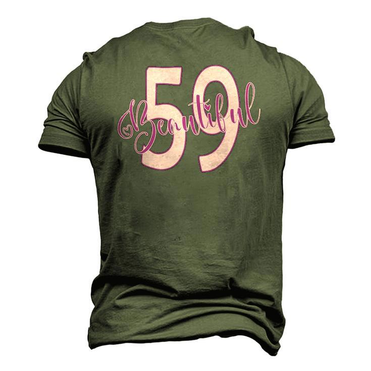 Beautiful 59Th Birthday Apparel For Woman 59 Years Old Men's 3D T-Shirt Back Print