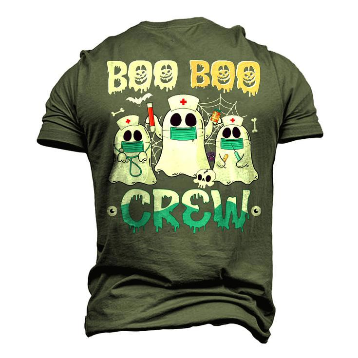 Boo Boo Crew Nurse Halloween Ghost Costume Matching Men's 3D T-shirt Back Print
